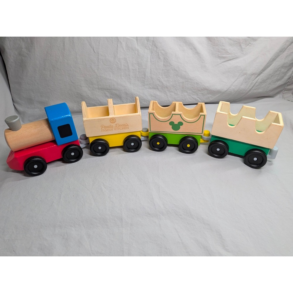 Melissa & Doug Farm Train Wooden Set Paula Deen Mickey Mouse Toy